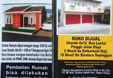 PENAWARAN EKSKLUSIF RUMAH & RUKO STRATEGIS PERUMAHAN NUSANTARA LESTARI BALIKPAPAN