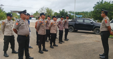 Hari Pertama Jabat Kapolsek Kongbeng, Ipda Ardyansa, S.H. Langsung Pimpin Apel dan Tekankan Pelayanan Humanis