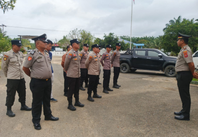 Hari Pertama Jabat Kapolsek Kongbeng, Ipda Ardyansa, S.H. Langsung Pimpin Apel dan Tekankan Pelayanan Humanis
