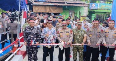 WAKA POLDA KALTIM RESMIKAN JEMBATAN MERAH PUTIH DI BALIKPAPAN BARAT Peresmian Serentak Nasional, Dihadiri Presiden dan Kapolri via Zoom