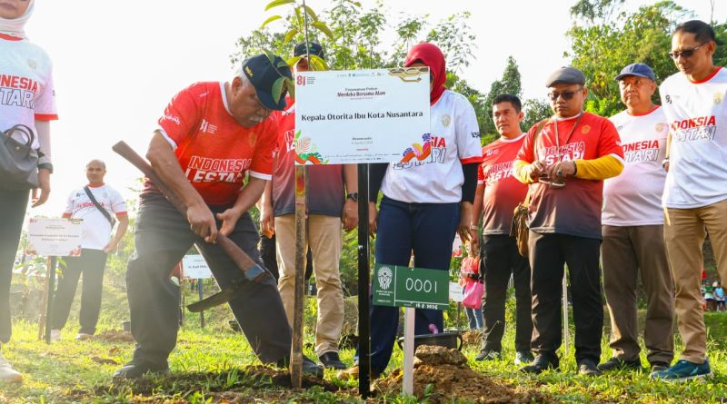 Peringati HUT ke-81 RI, Otorita IKN Tanam 1.708 Pohon dan Ukir Rekor MURI di Nusantara