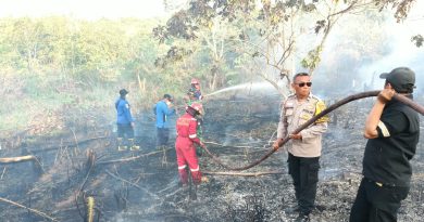 SIGAP! SATGAS KARHUTLA DAN 3 PILAR PADAMKAN API DI LAHAN KOSONG SEPINGGAN