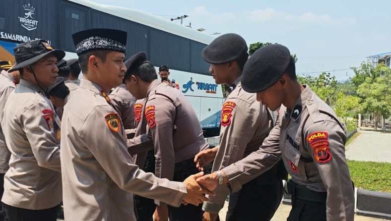 Operasi Aman Nusa II Mahakam Berakhir, 30 Personel BKO Polda Kaltim Kembali dari Berau